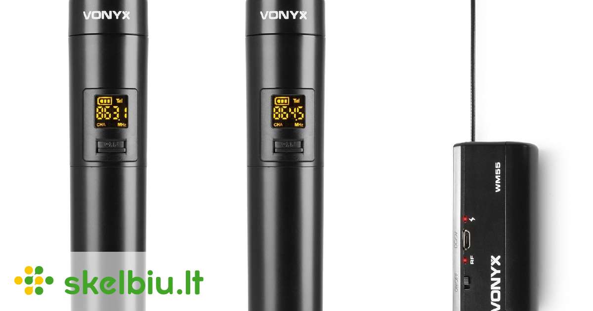 Bevieliai Mikrofonai Vonyx Wm Plug And Play Uhf Skelbiu Lt