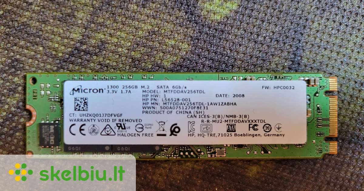 SSD M2 Diskas Micron 256 GB Ir Kt Skelbiu Lt