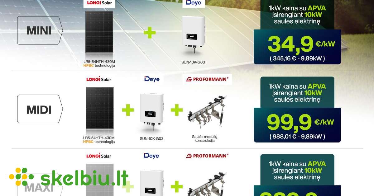 Konstrukcija Saules Elektrinei Skelbimai Skelbiu Lt