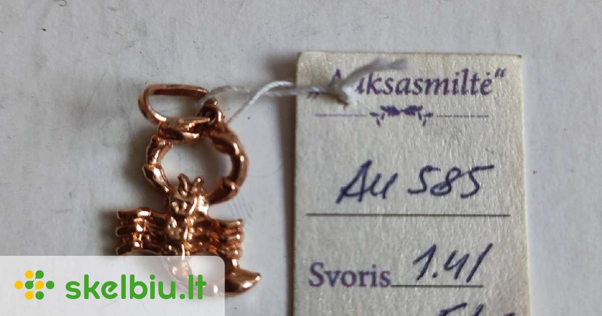 Auksinis Nenaudotas Pakabukas Zodiakas Skorpionas Skelbiu Lt