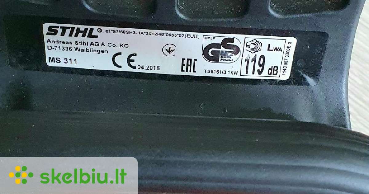 Parduodamas Benzininis Pj Klas Stihl Ms Skelbiu Lt