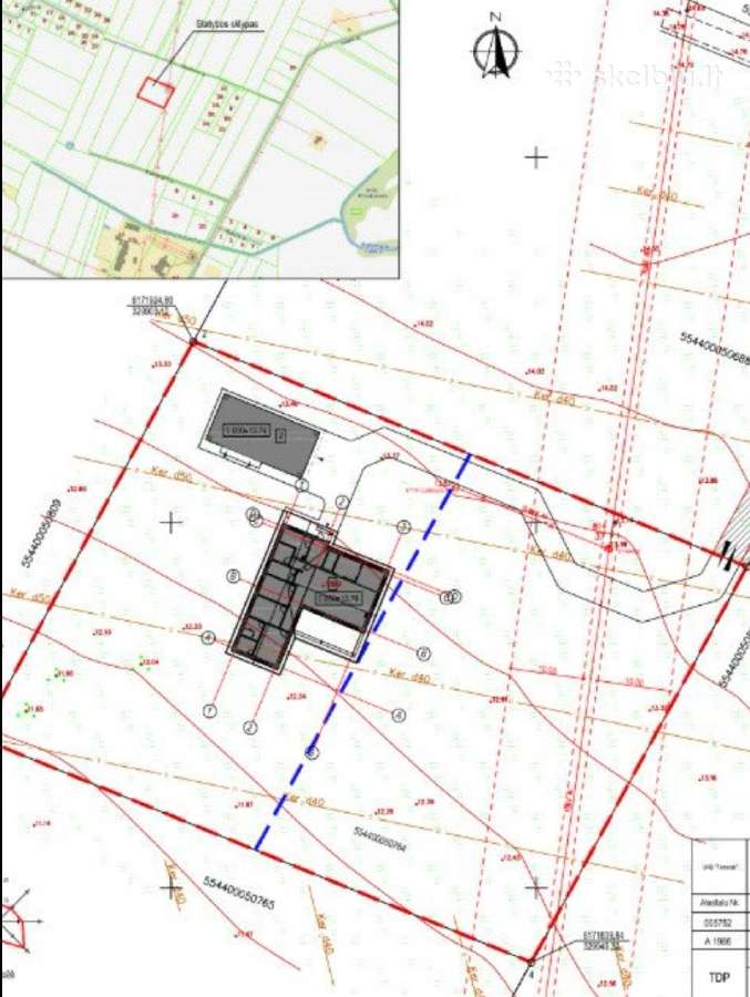 Sklypas su projektu ir leidimu B klasės statybai Skelbiu lt