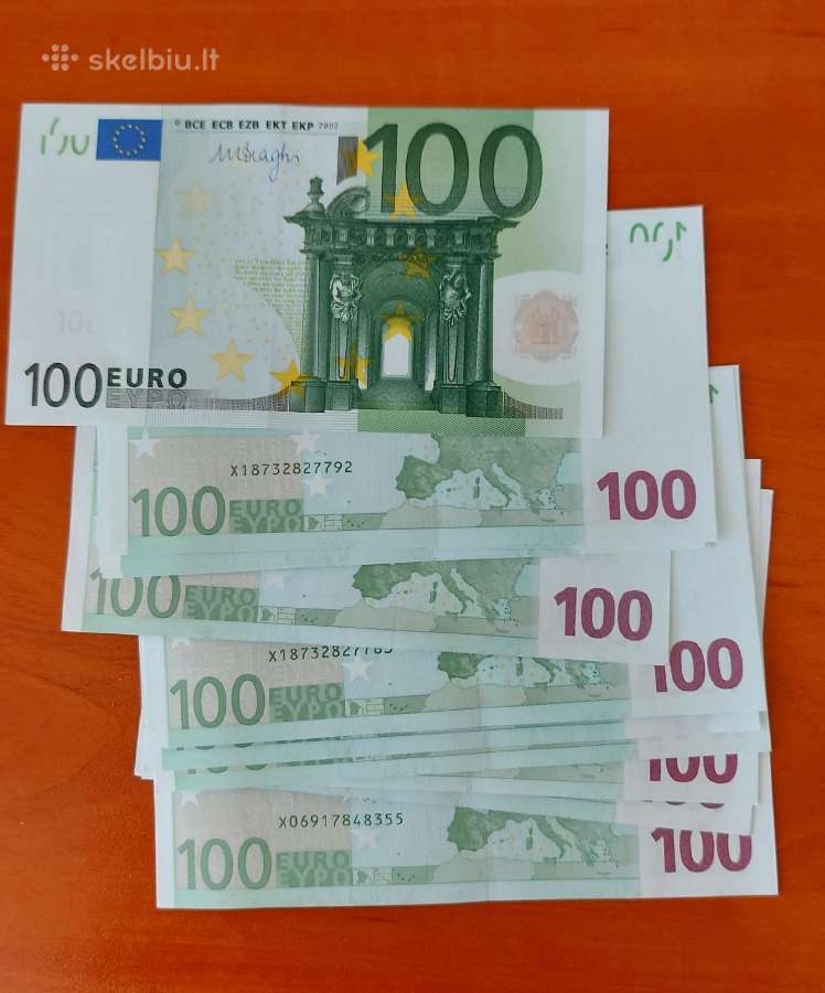 M Euru Banknotas Vnt Eur Skelbiu Lt