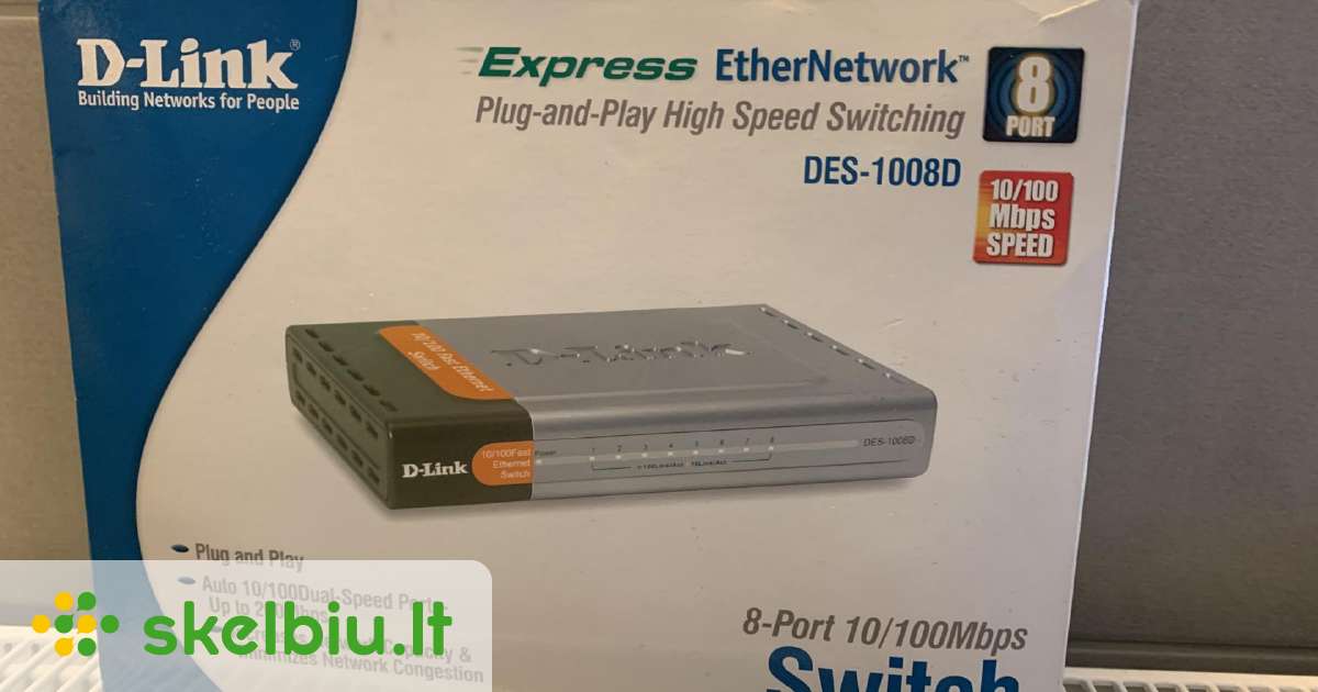 D-link Ethernet tinklo komutatorius - Skelbiu.lt