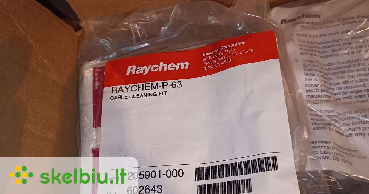 Raychem P 63 Kabelio Valymo Rinkinys Skelbiu Lt