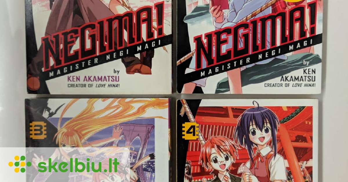 Negima Manga Vol 1-4 Anime Komiksai Comics - Skelbiu.lt