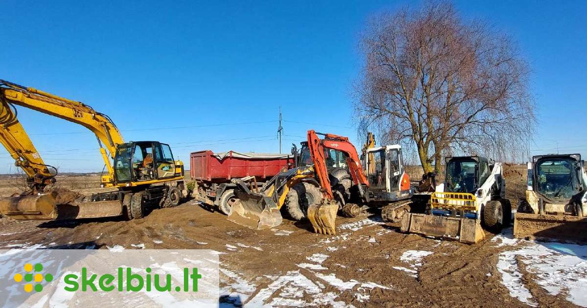 Darbas Darbas su mini krautuvu ir mini ekskavatoriumi - Skelbiu.lt