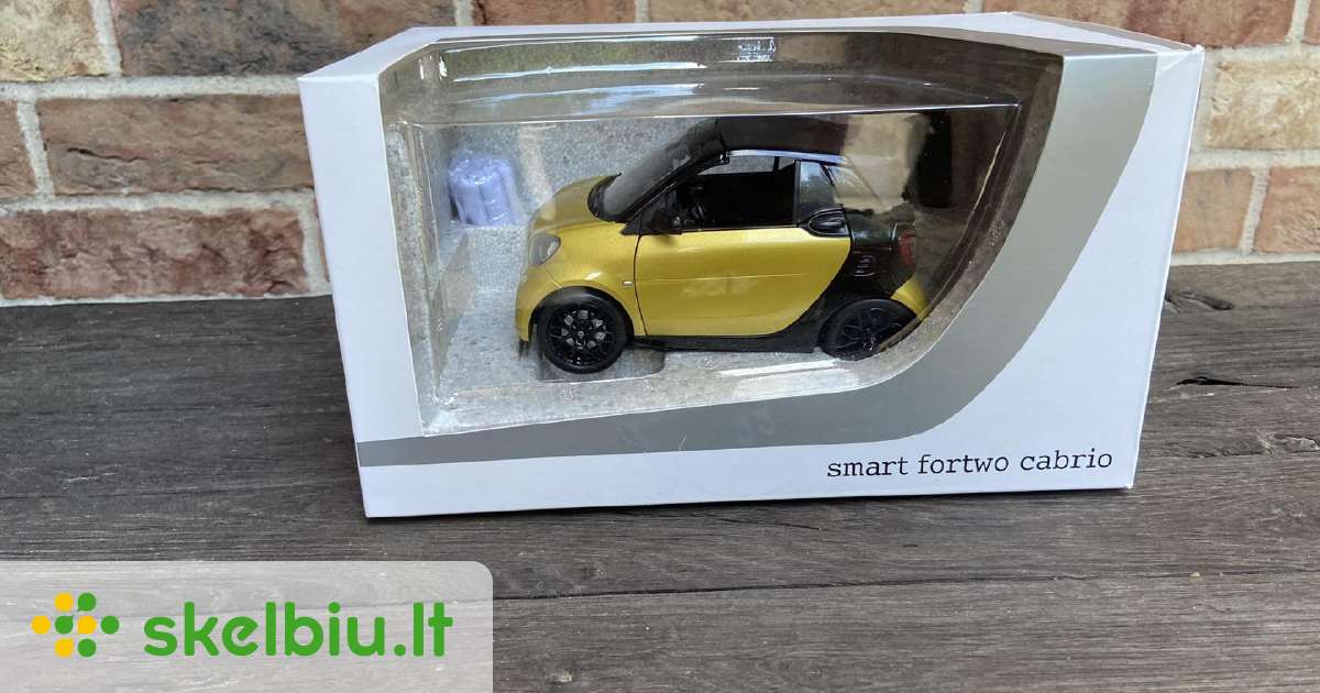 Norev 1/18 Smart Fortwo Cabrio – Noir / Jaune, Occasion