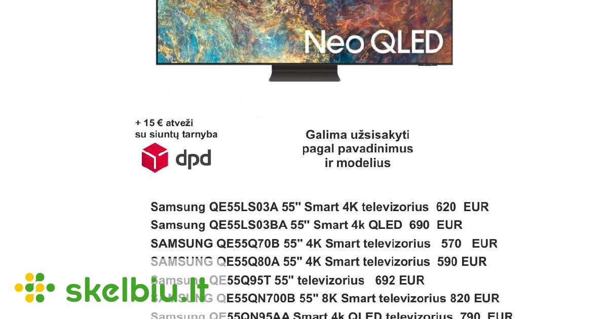 samsung qe55q95t kaina