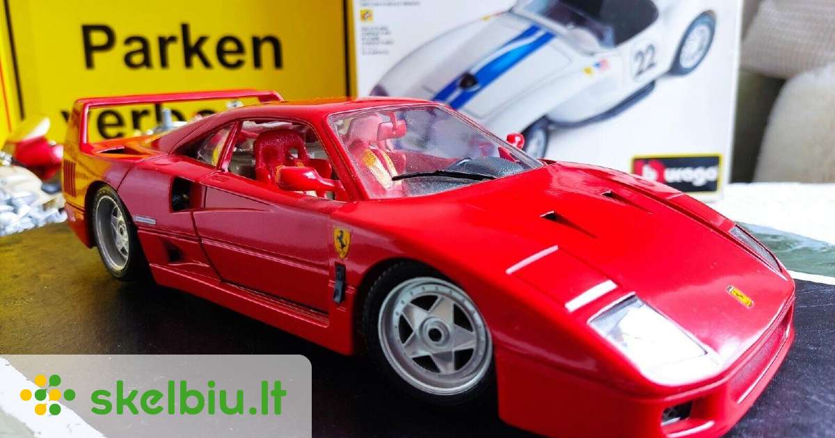 BURAGO ECH 1/18 Ferrari F 40 1987 Jaune Tres Bon Etat En Boite EUR 40,00 - FR