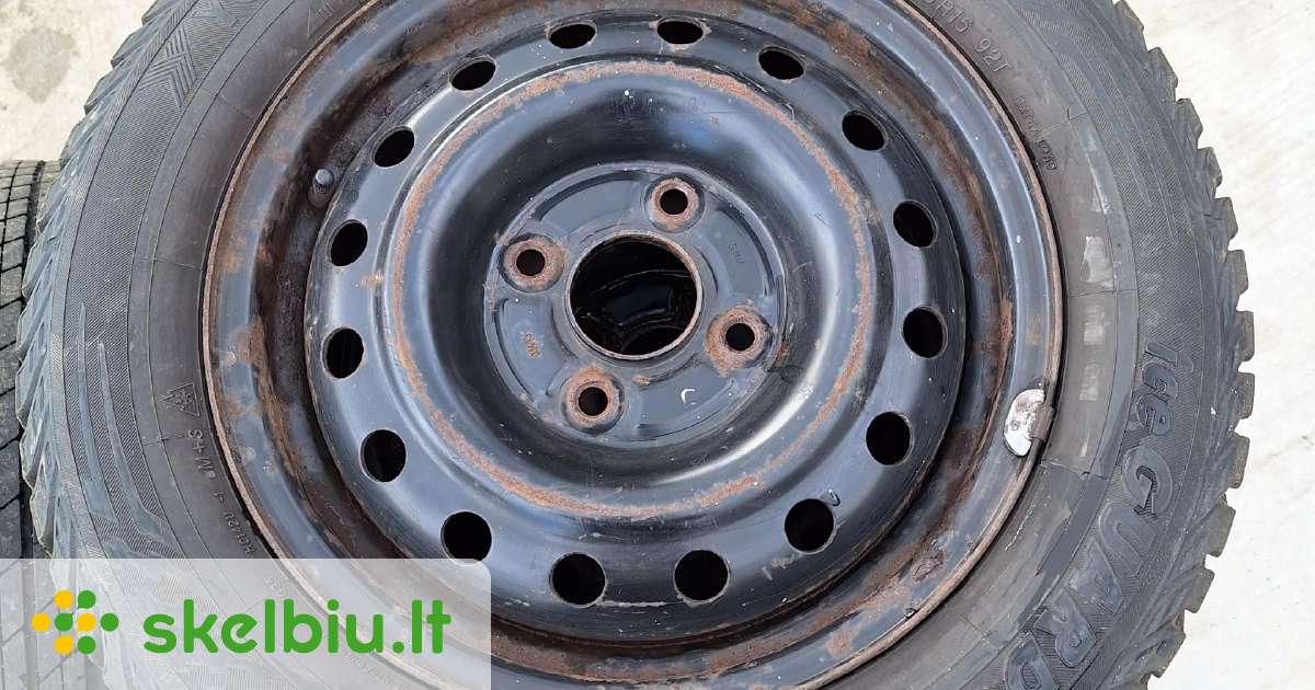 Žieminiai ratai su metaliniais ratlankiais - Skelbiu.lt