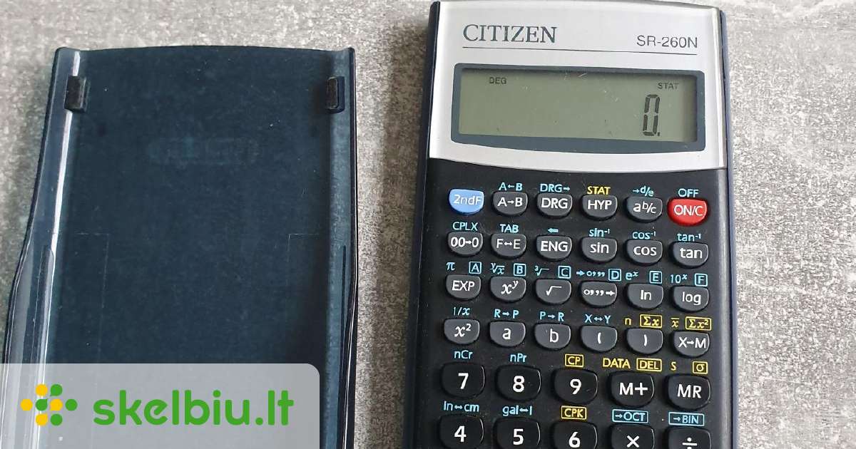 Mokslinis skaičiuotuvas Citizen Sr-260n - Skelbiu.lt