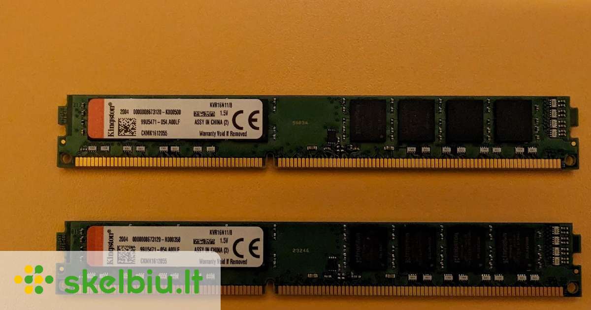 Kingston Kvr16n11/8 2x8gb RAM - Skelbiu.lt
