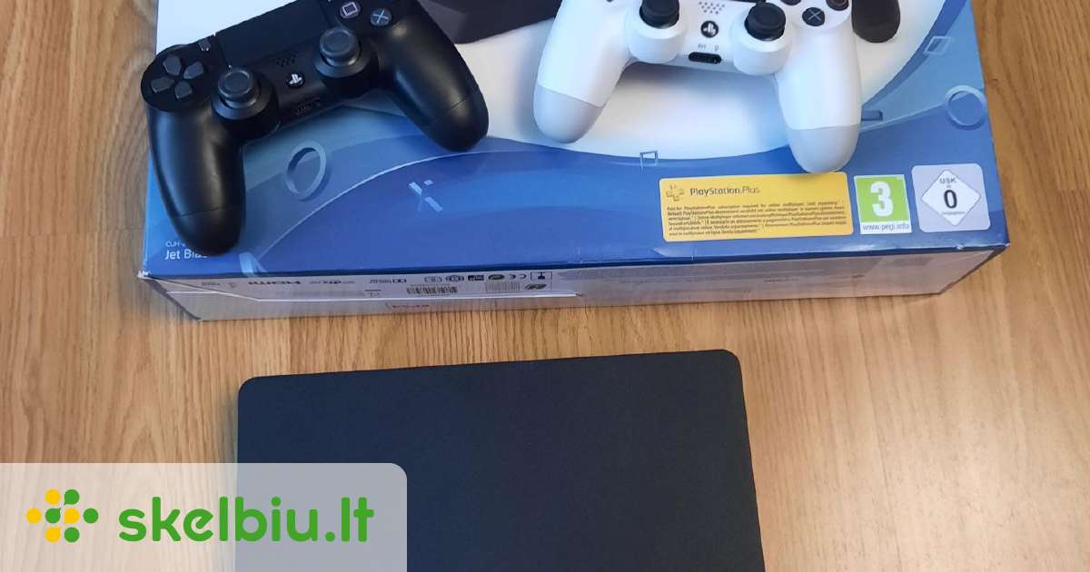 Idealus Ps4 Slim 500 GB + 2 pulteliai + 4 žaidimai Skelbiu.lt