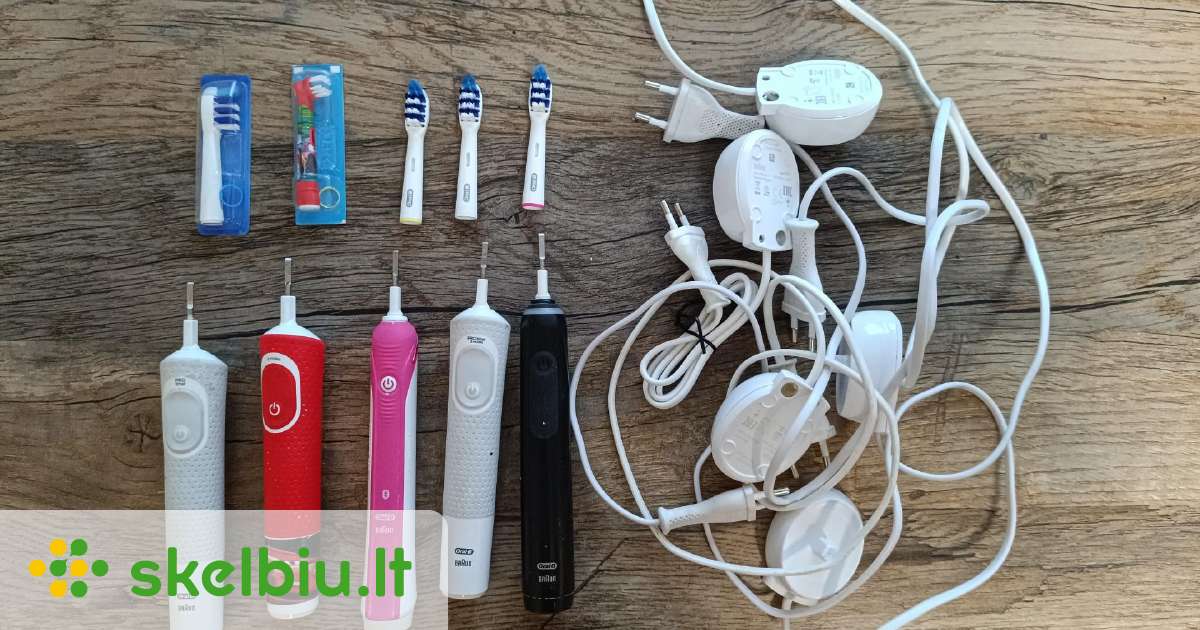 5 Oral B Elektriniai Dantų šepetėliai + Dovana - Skelbiu.lt