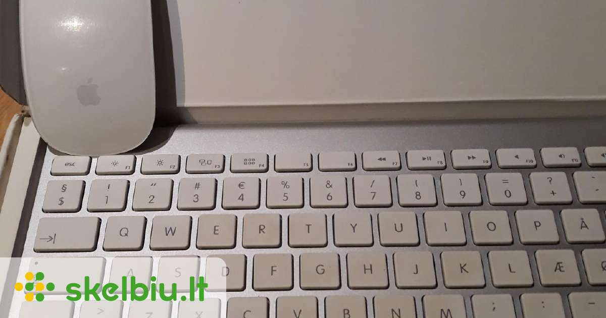 Bluetooth Apple klaviatūra A1314 su pele - Skelbiu.lt