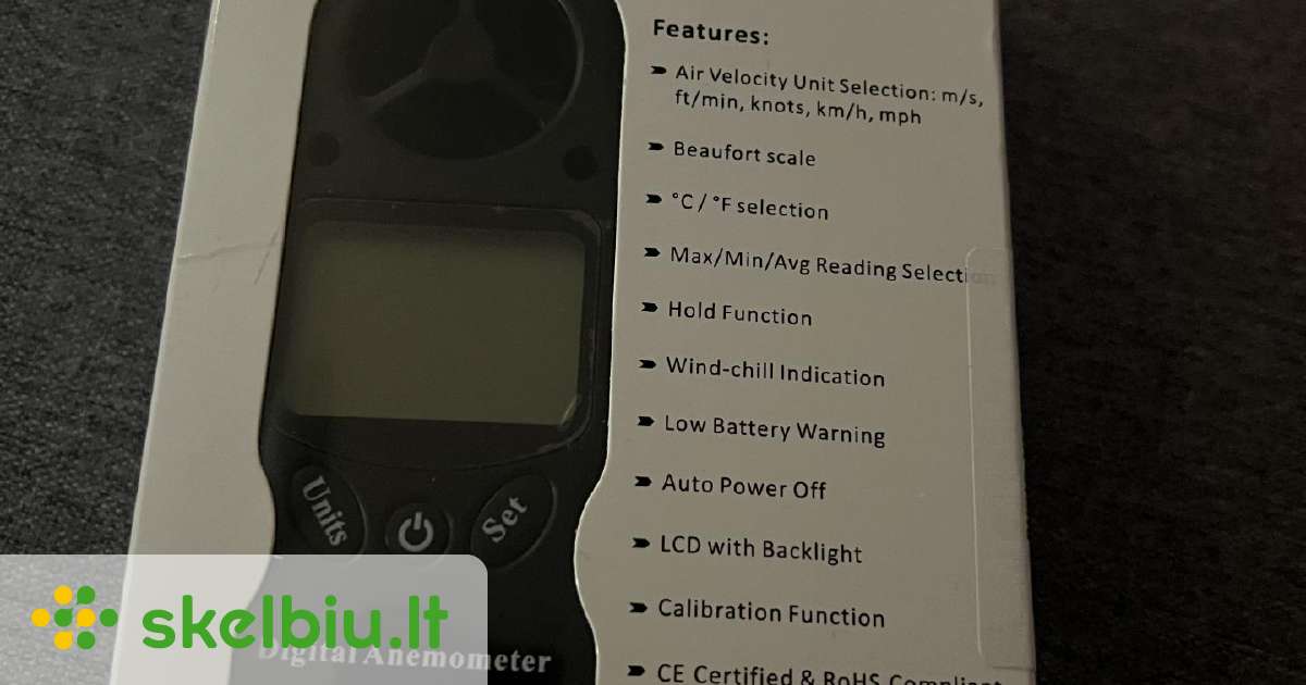 Anemometras skaitmeninis - Skelbiu.lt