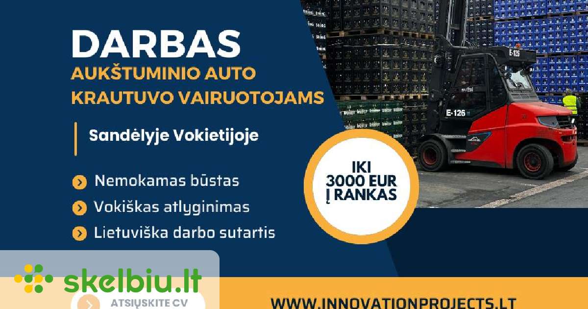 Darbas Autokrautuvo Vairuotojams - Skelbiu.lt