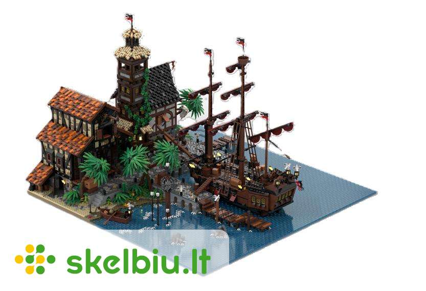 MOC: Medieval Town Expansion: Port Sauvage: A Merchant's Tale 15725 Pieces