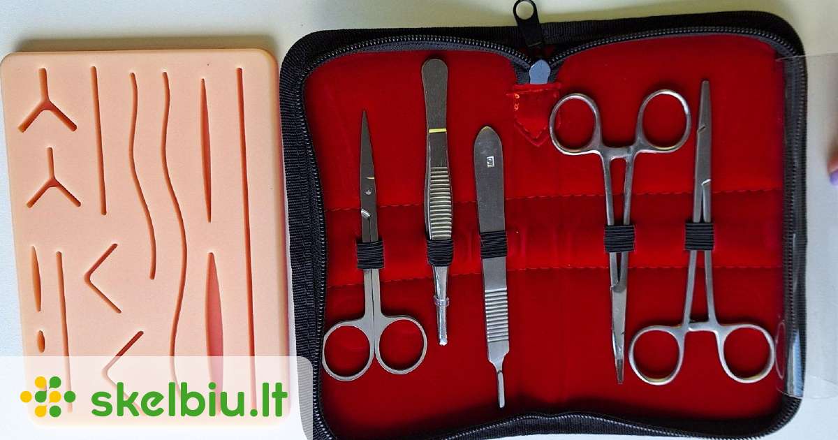 Chirurginis odos siuvimo muliažas+siuvimo rinkinys - Skelbiu.lt