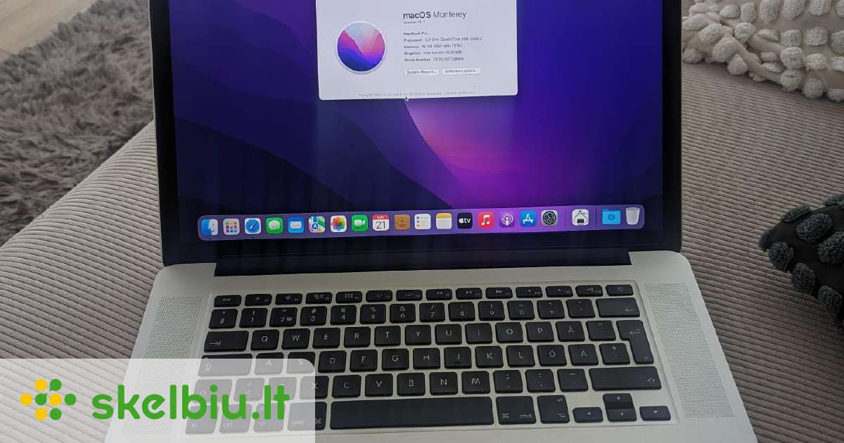 macbook pro 15 i7 skelbimai - Skelbiu.lt