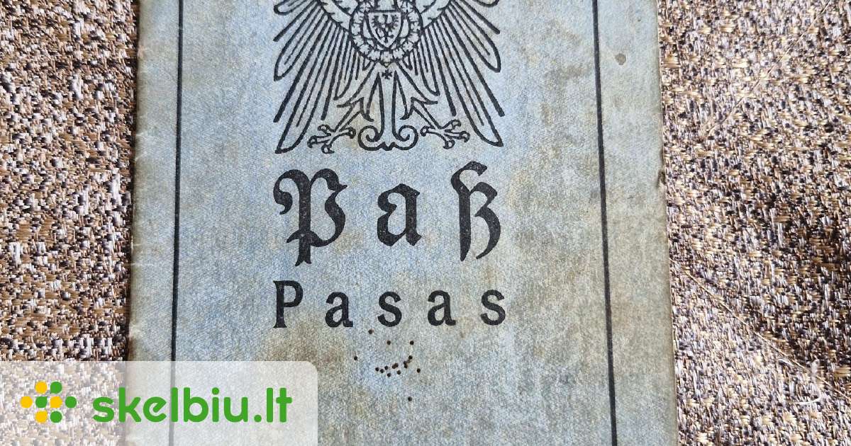 Senas lietuviškas pasas 1918m. - Skelbiu.lt