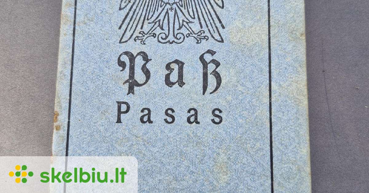 Senas lietuviškas pasas 1918m. - Skelbiu.lt