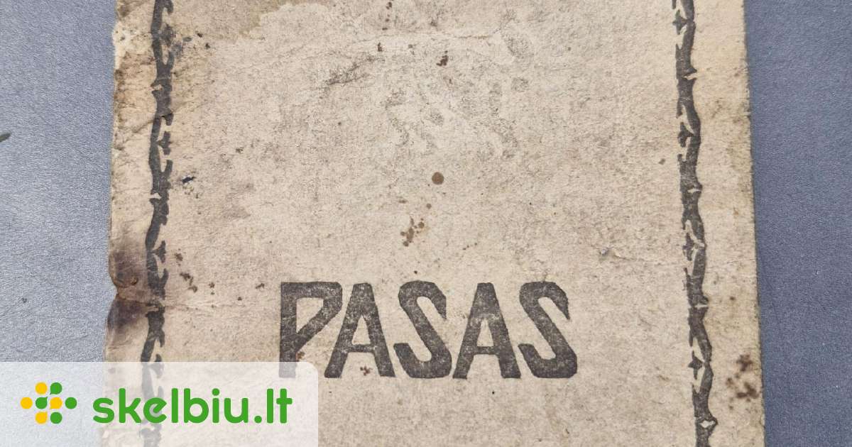 Senas lietuviškas pasas 1920m. - Skelbiu.lt