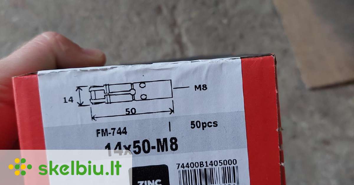 Segmentinis inkaras M8/14x50 Zn Fm-744, Friulsider - Skelbiu.lt