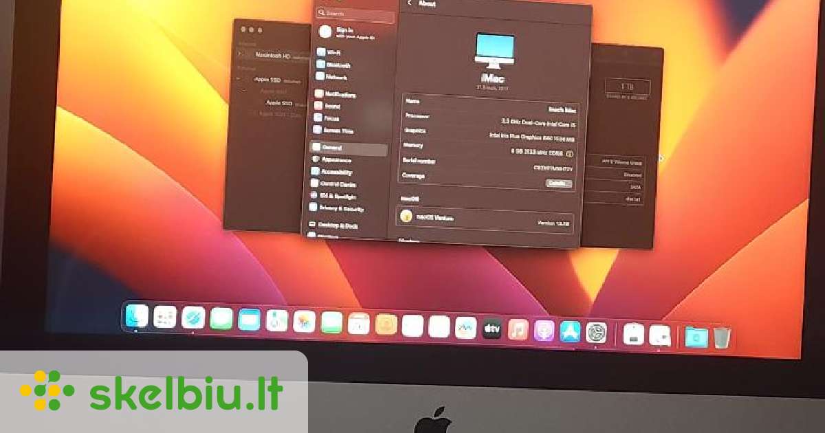 iMac21.5インチSSD 1TB Apple 21.5 iMac 3.2GHZ All-in-One 1TB SSD Fusion | MAC