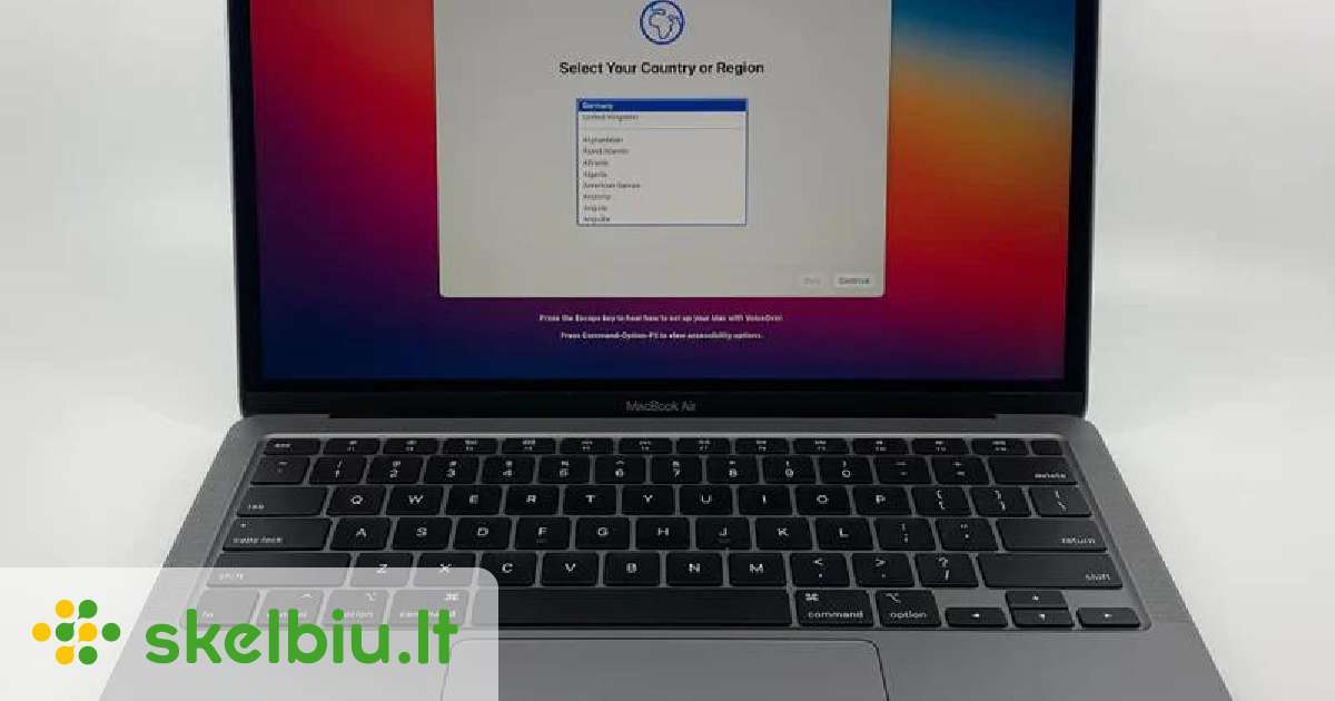 Apple MacBook Air M1 16GB、256GB SSD macbook air m1 16gb skelbimai - Skelbiu.lt