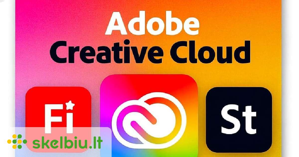 Adobe Creative Cloud 1 Year on Your Email - Skelbiu.lt