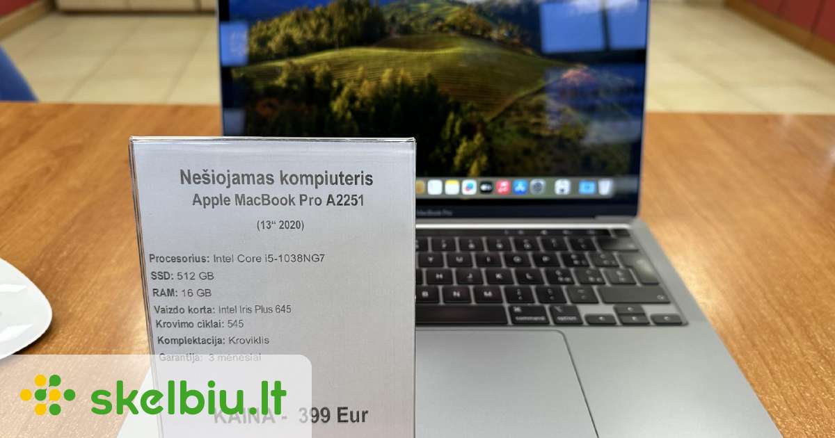 macbook pro 13 i5 skelbimai - Skelbiu.lt