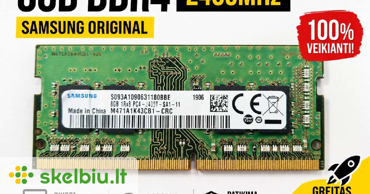 ddr4 8gb 2400mhz skelbimai - Skelbiu.lt