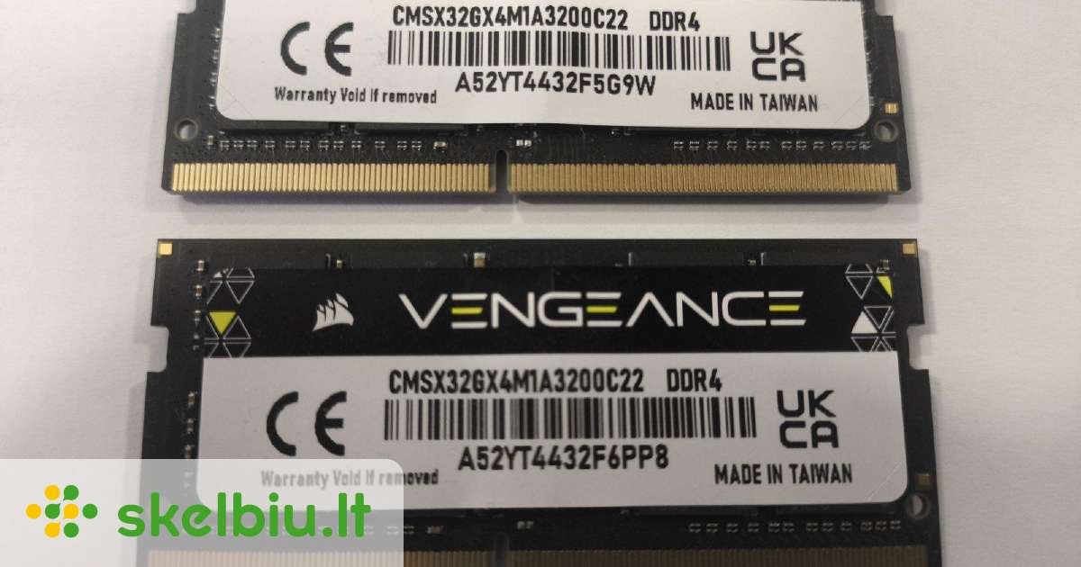 ddr4 32gb corsair 3200mhz skelbimai - Skelbiu.lt