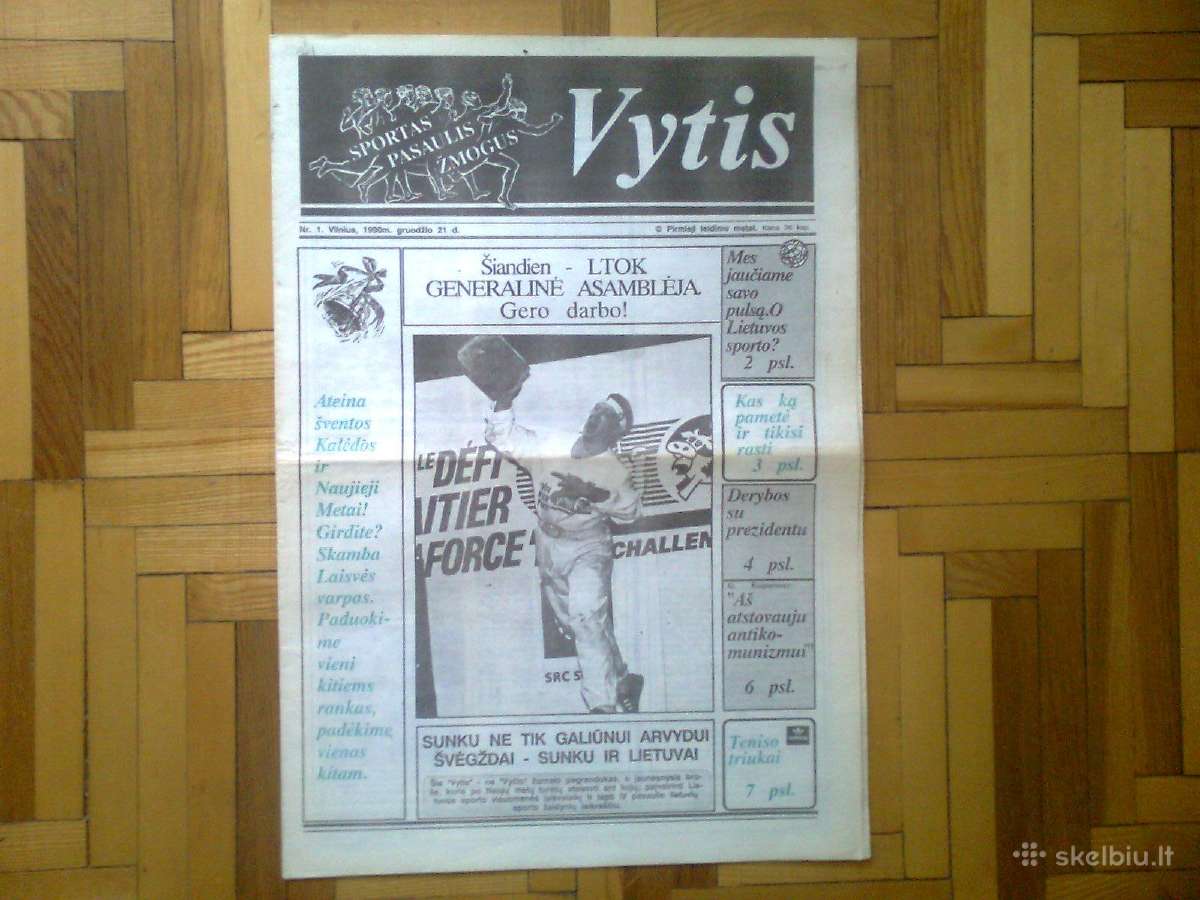 Sporto laikraštis "Vytis" 1990 metai - nuotraukos Nr. 5