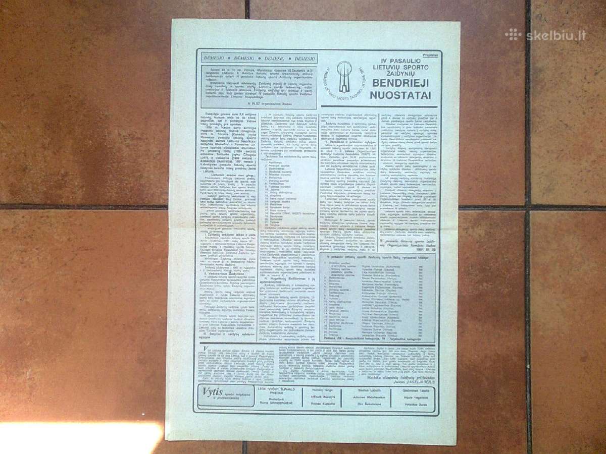 Sporto laikraštis "Vytis" 1990 metai - nuotraukos Nr. 12