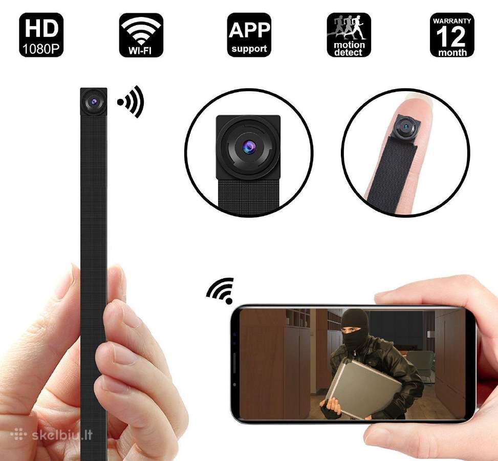 Slapta, kokybiška Wi-fi, Ip full HD Kamerytė