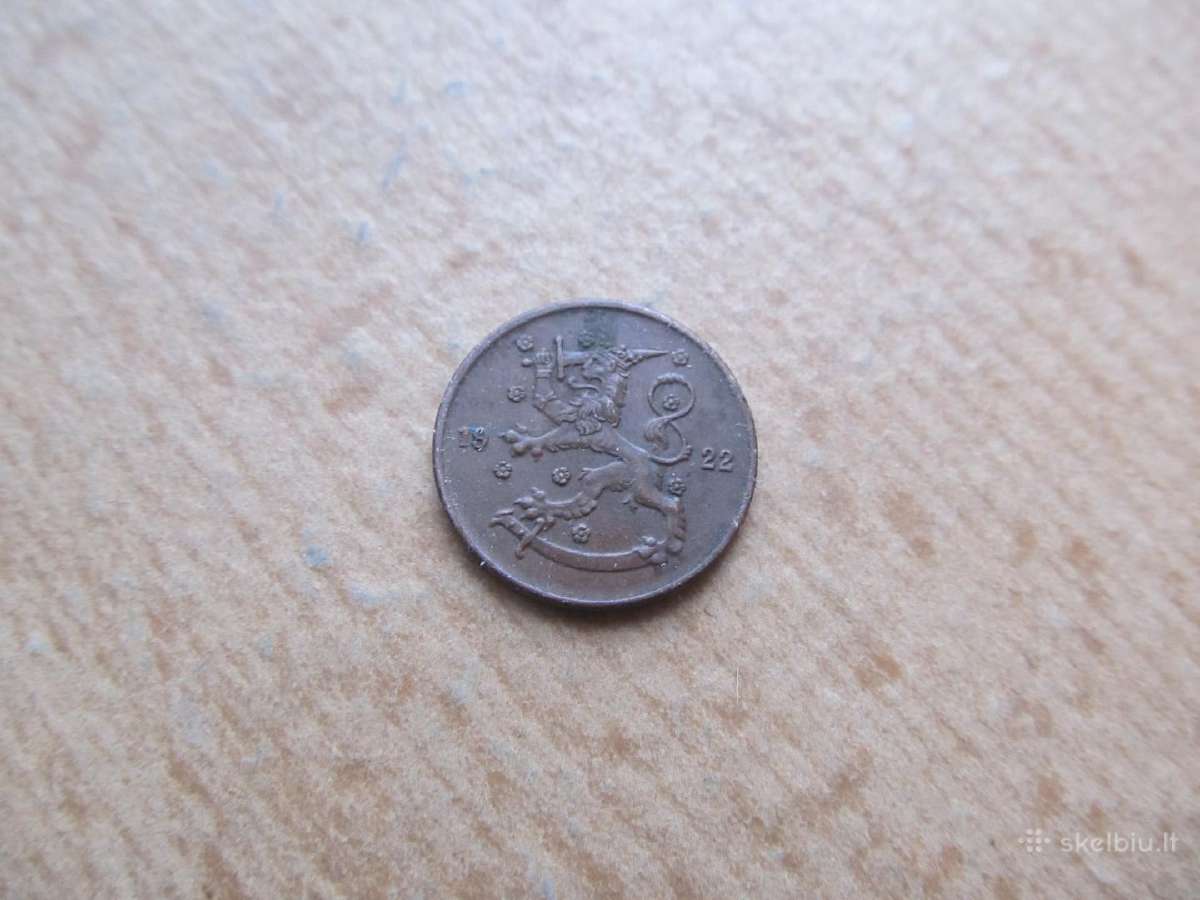 5 pennia , Suomija , 1918, 1922 - nuotraukos Nr. 4