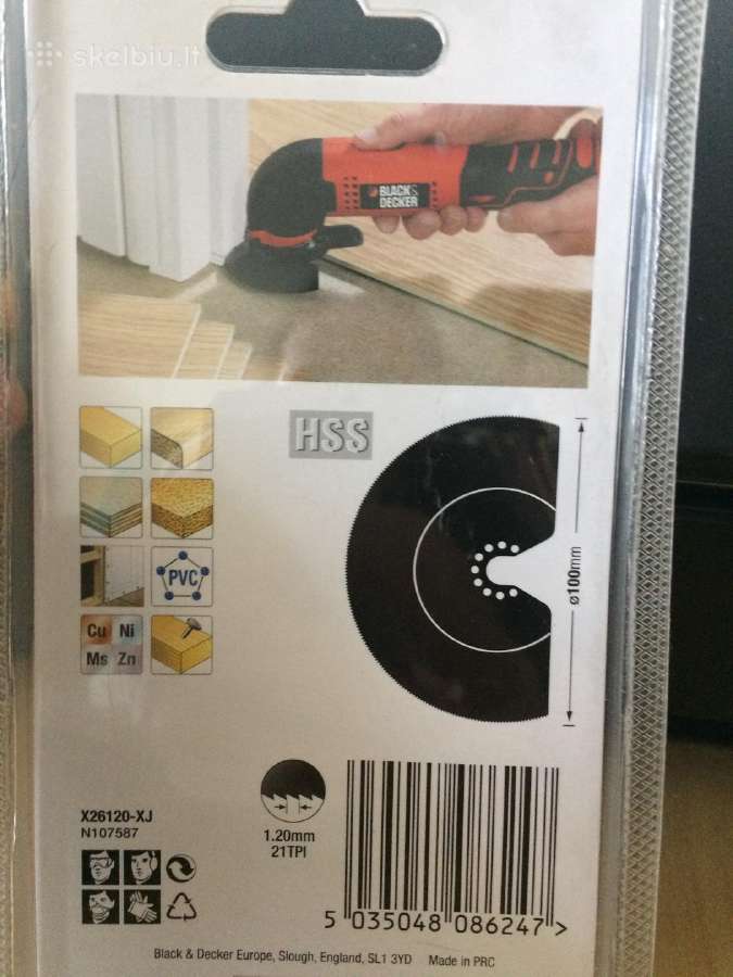 Pjovimo peilis Black & Decker X26120 Hss 100mm - nuotraukos Nr. 2