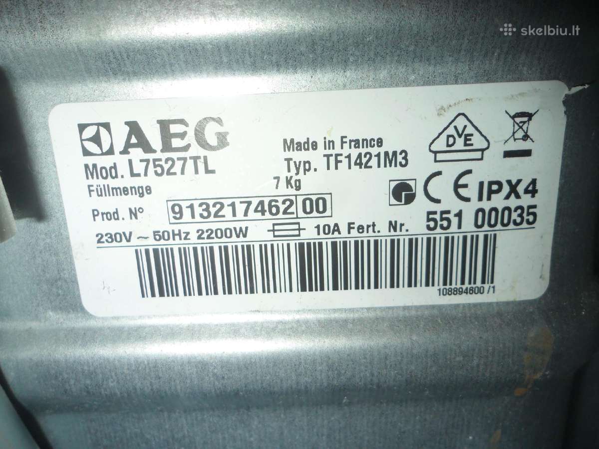 Aeg L7527tl - nuotraukos Nr. 6