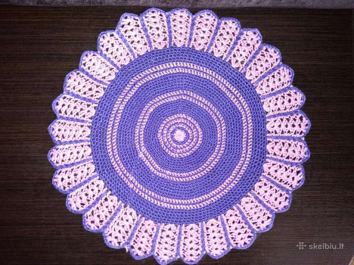 Nertų servetėlių pora, rausva-violetinė - nuotraukos Nr. 2