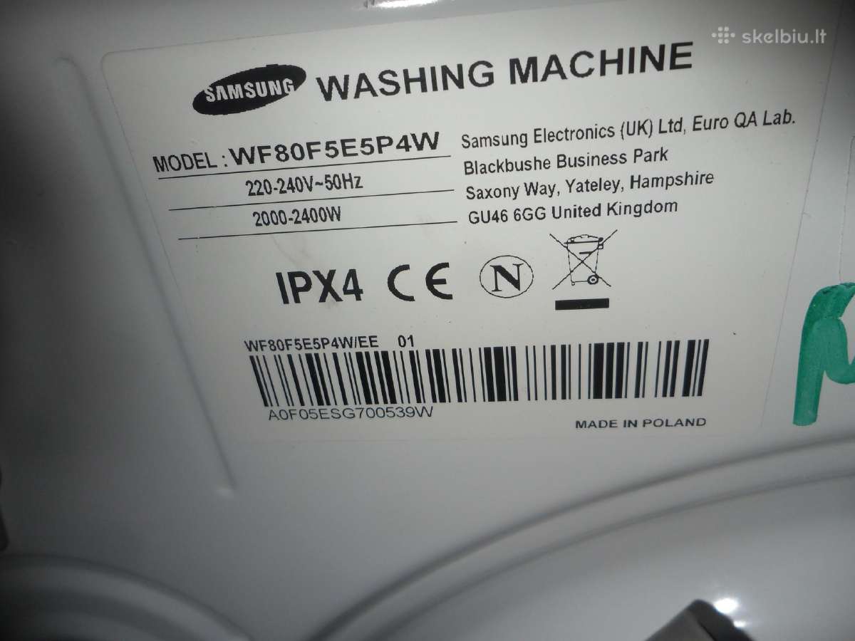 Samsung Ecobubble 8kg - nuotraukos Nr. 9