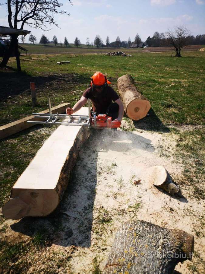 Avarinių medžių , krūmų pjovimas. Arboristas. - nuotraukos Nr. 7