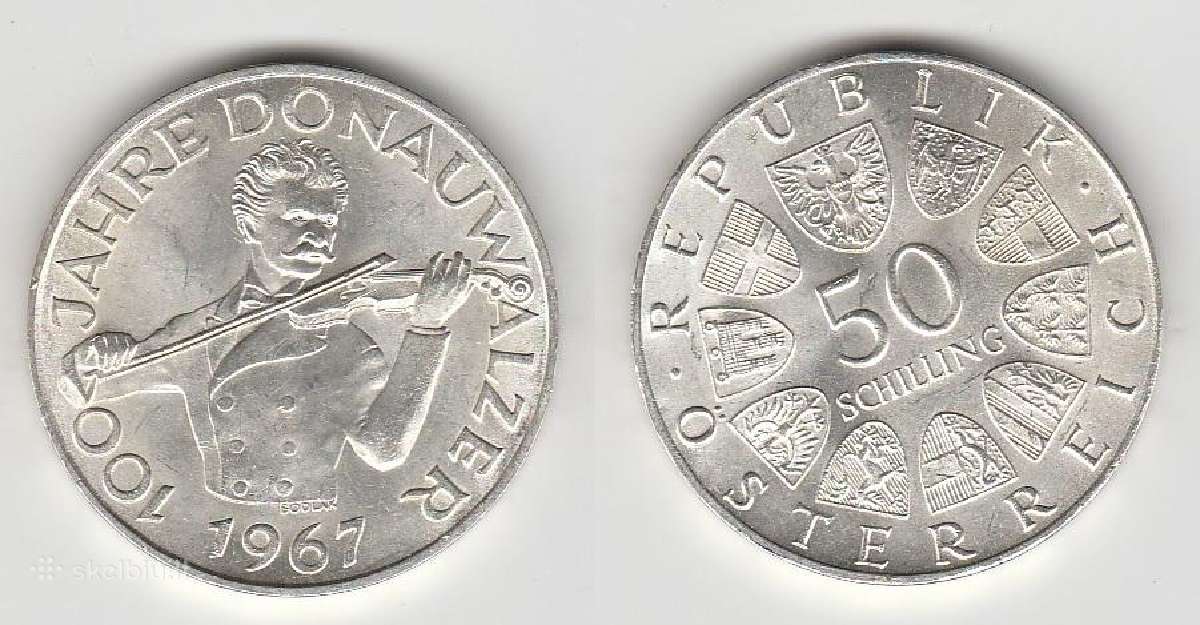 Austrija 50 ir 100 silingu 22vnt. Sidabras. | Skelbiu.lt Austrija 50 ir 100 silingu 22vnt. Sidabras.