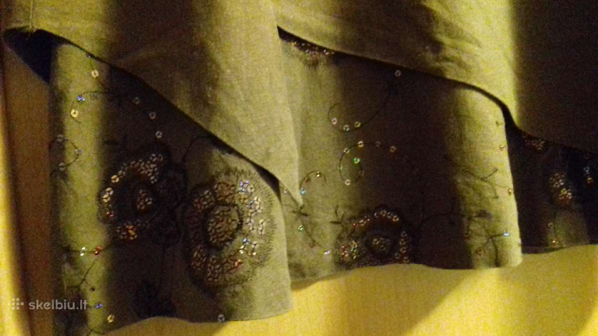Rudas lininis sijonas - nuotraukos Nr. 2
