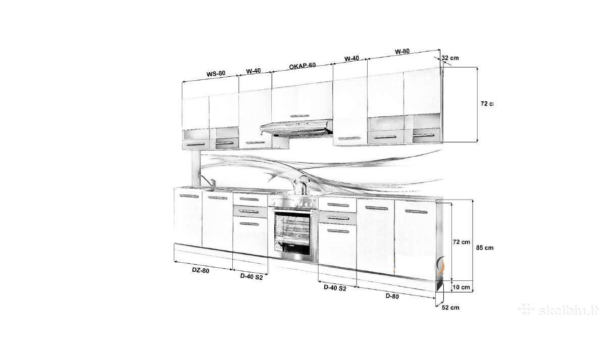 Virtuvinis Komplektas Marta 300cm - nuotraukos Nr. 5