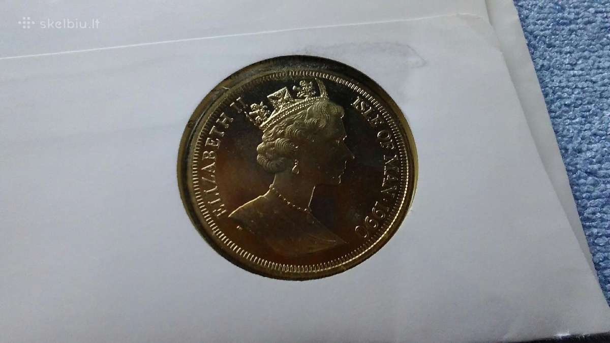 Moneta Isle of Man 1990m. 1 krona, cu-ni - nuotraukos Nr. 2
