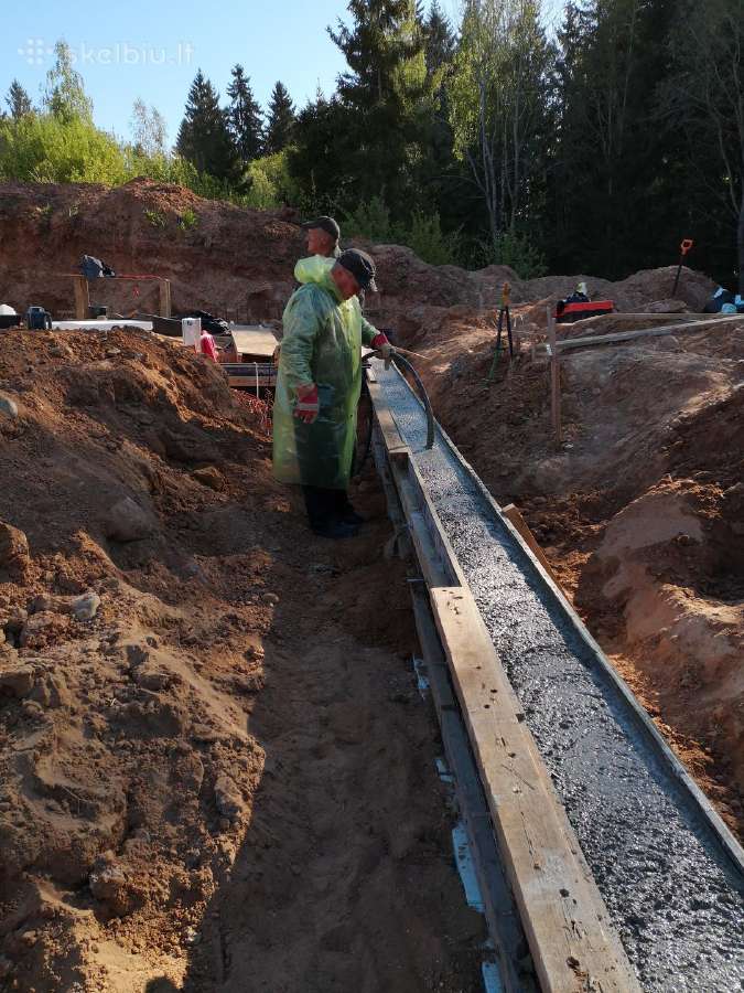 Pamatu liejimas , perdangu betonavimo darbai - nuotraukos Nr. 15