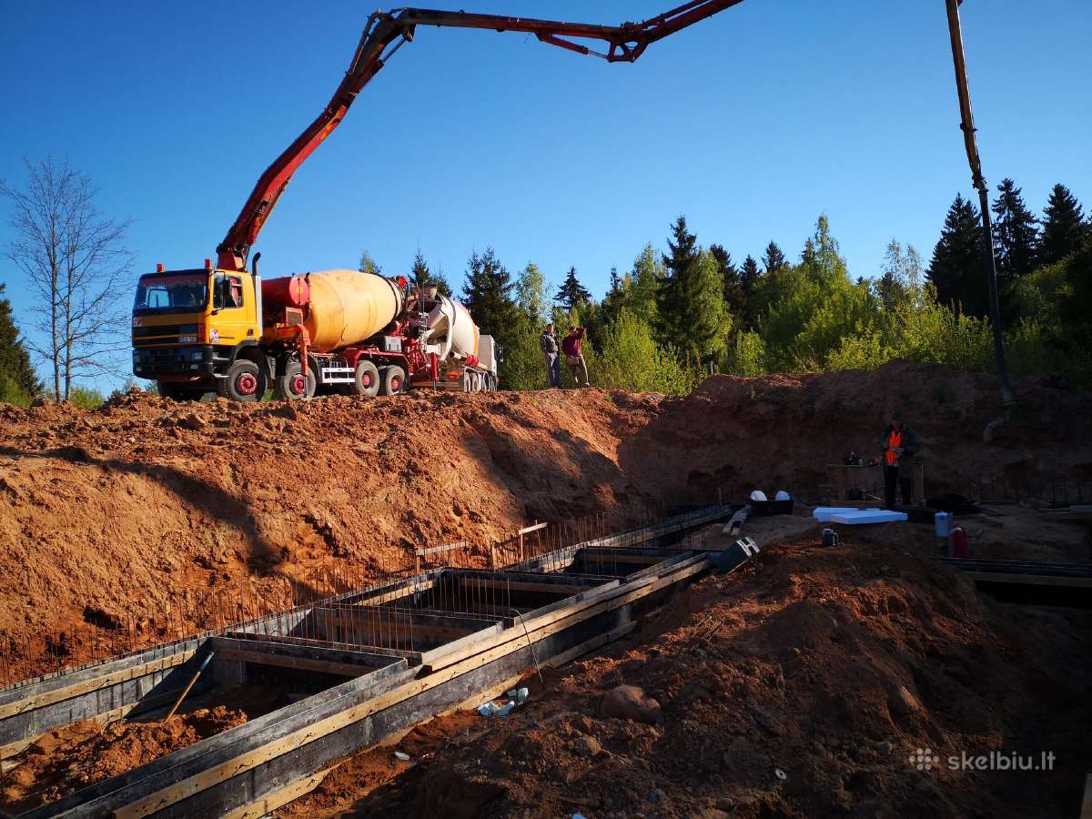 Pamatu liejimas , perdangu betonavimo darbai - nuotraukos Nr. 14